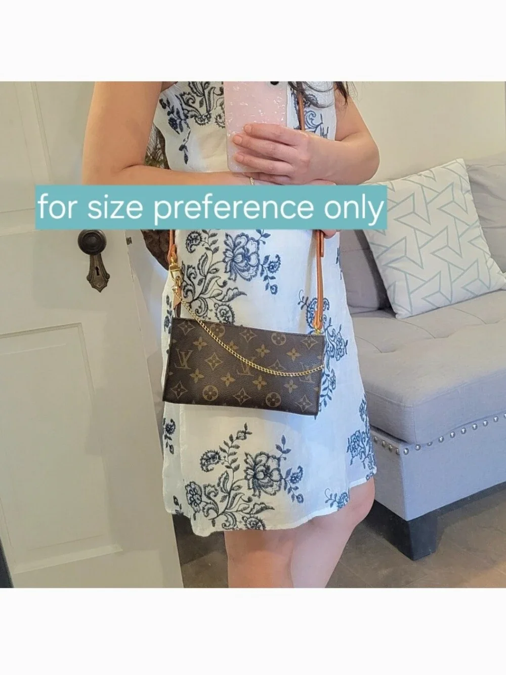 💕LOUIS VUITTON Chain Crossbody Shoulder Bag Monogram